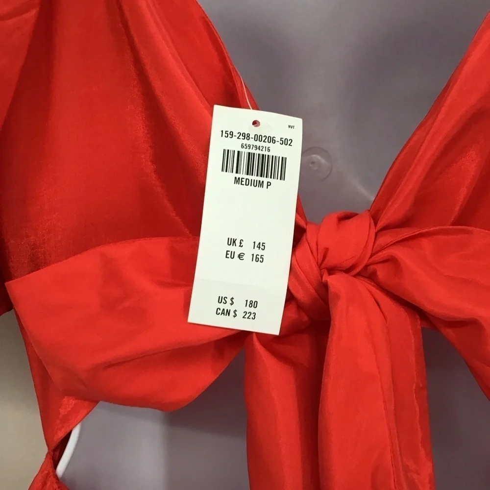Abercrombie & Fitch Emerson Drama Bow-Back Maxi Dress NWT Party Size MP